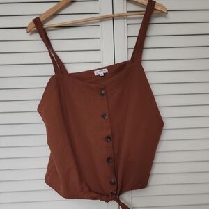 H&M Brown Button-Up Camisole